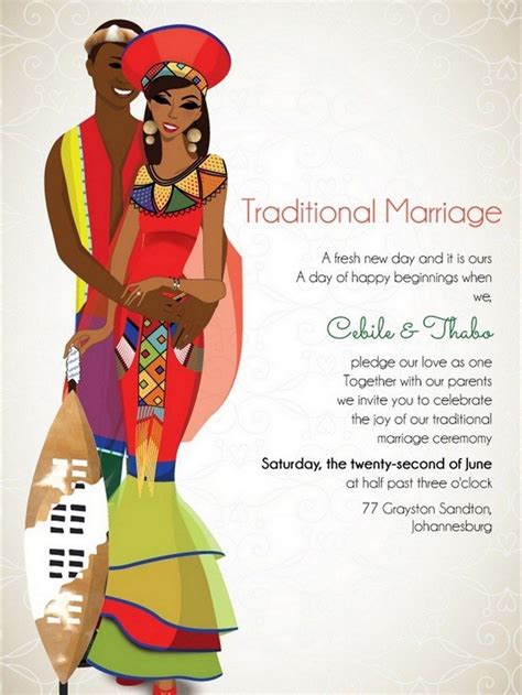 editable zulu traditional invitation cards|South African Zulu Traditional wedding invitation Card – Bibi .